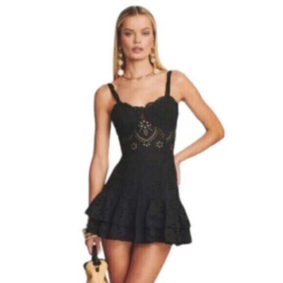 NWT Charo Ruiz Black Marianne Mini Dress - Picture 1 of 16